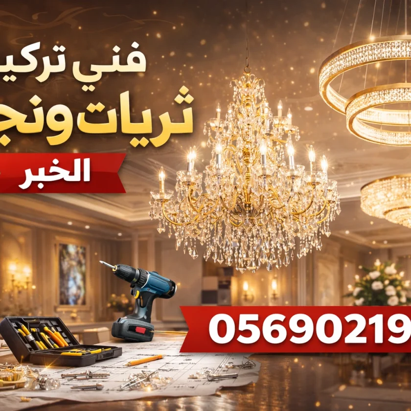 فنى تركيب ثريات ونجف الخبر